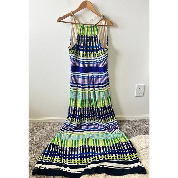 Eliza J colorful sleeveless maxi dress women's size 12 - Picture 2 of 7